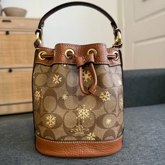 Coach | Dempsey Drawstring Mini Bucket Bag | Blogger's Favorite - Picture 2 of 7